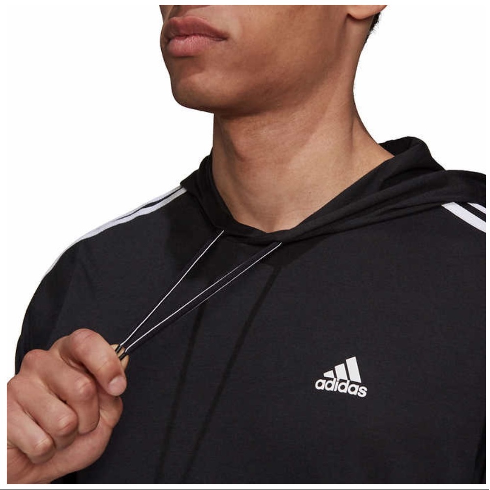 Adidas Men’s Pullover Hoodie, Black (L) - Picture 3 of 6